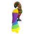 Панно настенное Попугай 50 см цветной с элементами австралийской росписи