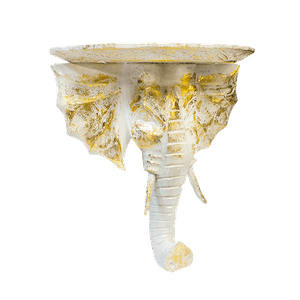 Полка Слон в самбреро 30х15х35 см White Gold албезия