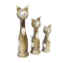 Кошки Семья 28,22,17 см круглые головы серо-белые