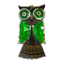 Панно Сова 35 см зеленые крылья инкрустация мозаикой албезия