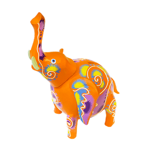 Копилка Слоник 24 см оранжевый роспись в ассортименте албезия