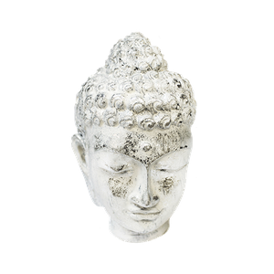 Голова Будды 8х12 см белое серебро