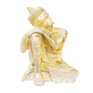 Будда Медитация 20х28 см белое золото