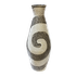 Ваза напольная Вихрь 50 см бело-серая терракота