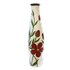 Ваза напольная Красный цветок 60 см форма бутылки бело-серая терракота