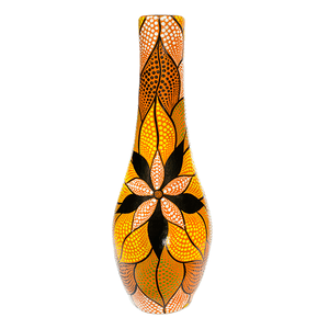Ваза напольная Цветок Востока 60 см оранжевая с черным терракота