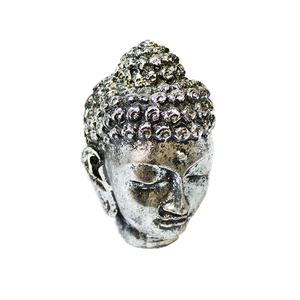 Голова Будды 8х12 см античное серебро