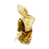 Будда Медитация 11х18 см тело белое золото одежда античное золото