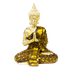 Будда Медитация  в позе лотоса 14х21 см белое золото тело античное золото одежда