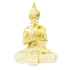 Будда Медитация в позе лотоса 14х21 см белое золото платье в цветах