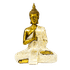 Будда Медитация в позе лотоса 14х21 см тело античное золото одежда белое золото