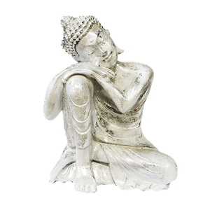 Будда Медитация 20х28 см белое серебро