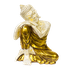 Будда Медитация 20х28 см тело белое золото одежда античное золото