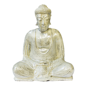 Будда Амида 21х25 см белое серебро