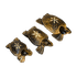 Шкатулки Черепахи Набор 3 шт 20,16,12 см резьба Цветок коричневые албезия