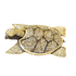 Черепаха 40х10 см инкрустация камнем резьба бежево-коричневая албезия