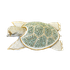 Черепаха 40х10 см инкрустация камнем резьба бежево-зеленая албезия