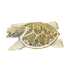 Черепаха 40х10 см инкрустация камнем резьба бежевая албезия