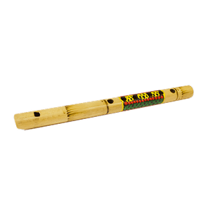Флейта 30 см красно-желто-зеленый узор бамбук
