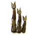 Кошки Семья 100,80,60 см Узор хвост в полоску коричневые албезия