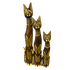 Кошки Семья 100,80,60 см серый узор горох желто-коричневые албезия
