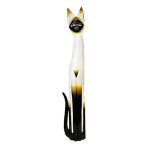 Кошка Сиамская 100 см бело-чёрно-коричневая албезия