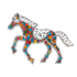 Панно настенное Конь 60х47 см краски лета абстракция инкрустация мозаика
