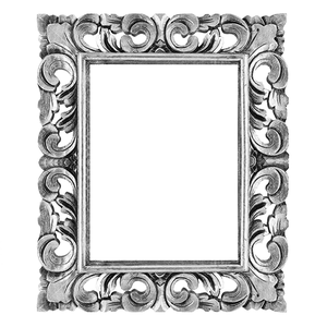 Рама резная для зеркала Варезе 50х60 см inside 32х42 см Silver Antic