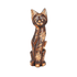 Кошка в мечтах 30 см Цветы полоски роспись коричневая