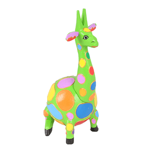 Копилка Жираф 30 см зеленый с цветными пятнами албезия