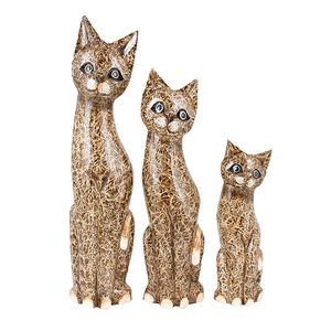 Кошки Семья 50,40,30 см роспись мазками карамельные