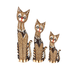 Кошки Семья 50,40,30 см ожерелье роспись роспись мазками карамельные