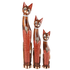 Кошки Семья 100,80,60 см ожерелье стразы роспись красными мазками коричневые