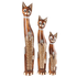 Кошки Семья 100,80,60 см ожерелье стразы роспись коричневыми мазками коричневые