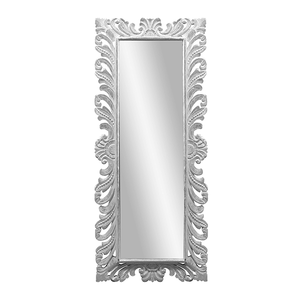 Рама резная для зеркала Людовик 70х170 см White Silver
