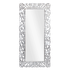 Рама резная для зеркала Флора 100х200 см inside 62х162 см White Silver