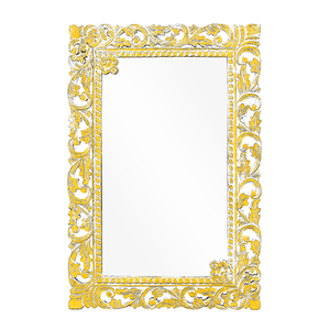 Рама резная для зеркала Анна 80х120 см White Gold