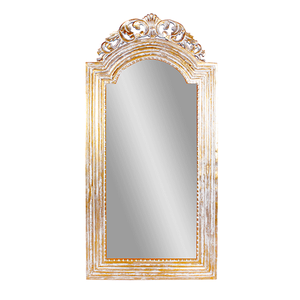 Рама резная для зеркала Алегро 60х120 см inside 41х90 см White Gold