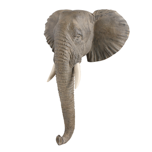 Маска настенная Слон 34х50 см под натуральный камень