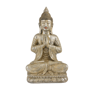 Будда Медитация в позе лотоса 47 см под старое серебро