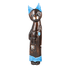 Кошка в платье 50 см сумочка инкрустация камнем роспись синими мазками коричневая