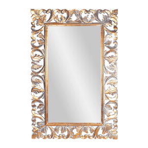 Рама резная для зеркала Варезе 80х120 inside 52х92 см White Gold