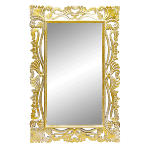Рама резная для зеркала Флоренция 80х120 inside 52х91 см White Gold