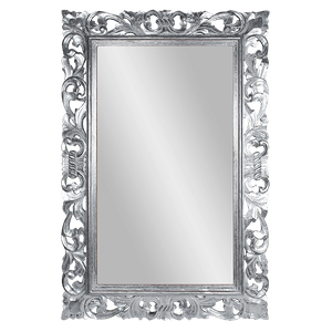 Рама резная для зеркала Верона 80х120 inside 55х96 см White Silver