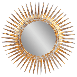 Рама резная для зеркала Солнце Премиум 100х105 см inside 50х50 см White Gold Wash