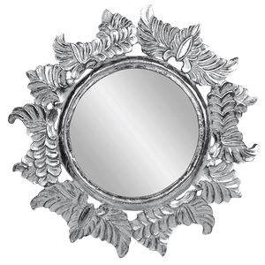 Рама резная для зеркала Элегия Премиум 80х80 см inside 42х42 см Chrome Silver