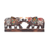 Панно настенное Два слона 50 см инкрустация стеклом абстракция роспись мазками коричневое албезия