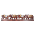 Панно настенное Четыре Слона 100 см роспись мазками коричневое албезия