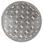 Тарелка декоративная Симметрия 20 см серая с белым терракота