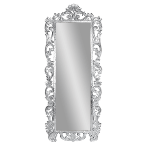 Зеркало в резной раме Флер Премиум 70х170 см inside 42х132 см платиновое серебро